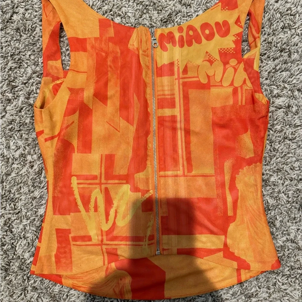 MIAOU Imogene Corset in Stone Orange - Picture 8 of 10